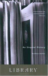 library-unquiet-history-matthew-battles-paperback-cover-art
